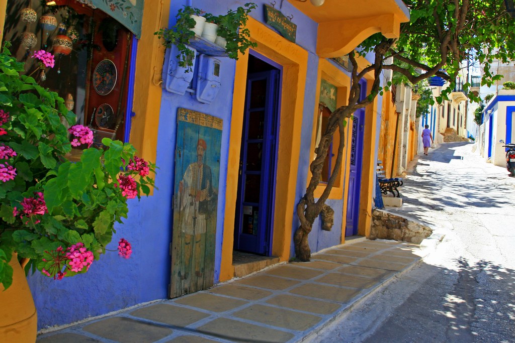 Street, Platanos, Leros island