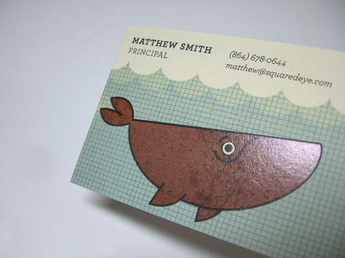 Squared Eye Business Card Brown Whale Back