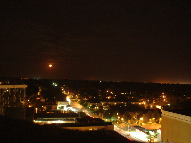 Harvest moon rising over Burlington by Stephen Cummings, on Flickr