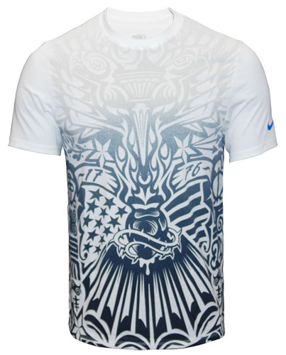 Nike's Olympics 2008 Men's Tattoo Print Tee features a unique allover 