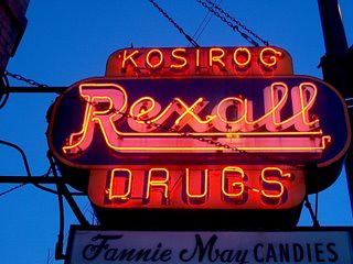 A vintage neon Rexall Drug Store sign. Chicago Illinois. January 2007. by Eddie from Chicago