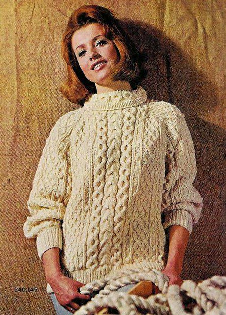 Vintage knitting patterns: 1960s Irish fisherman sweaters ...