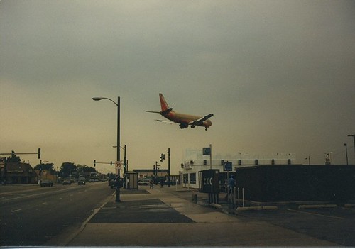 Southwest Airlines plane landing at Chicago's Midway Airport. Chicago Illinois. September 1987. by Eddie from Chicago