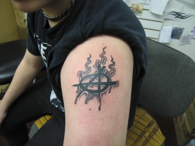 Tattoo 65 anarchy symbol