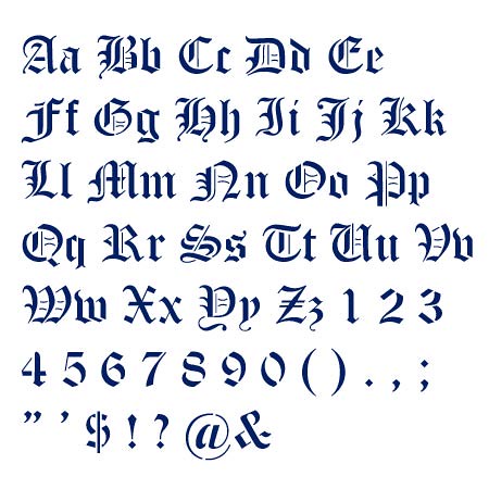 CC0055 Old English Alphabet Letter Stencils