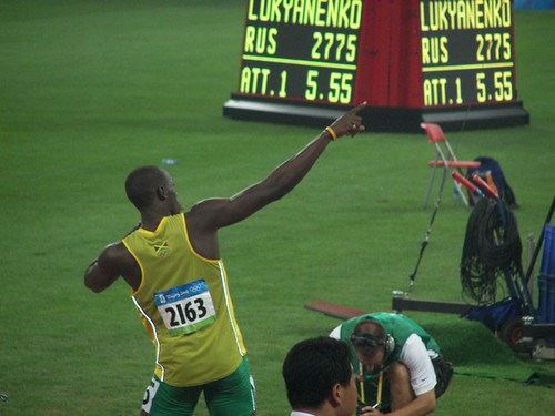 Usain Bolt before 200 m