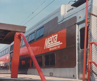 Central Electric Railfan's Association May 1990 Charter train at the Metra Electric vermont Street Station. Blue Island Illinois. by Eddie from Chicago