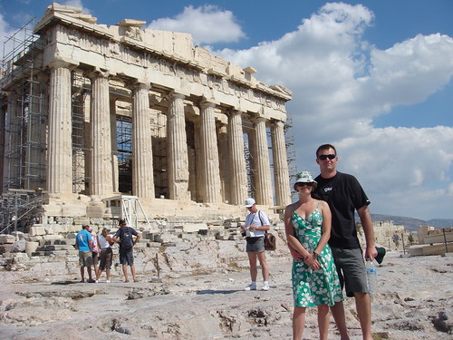 Ryan & Danielle in front of the Parthenon, Athens, Greece