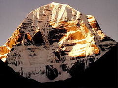 Golden view of mount kailsh