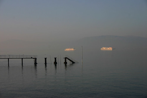 Ferries in the mist. Holywood, Co. Down