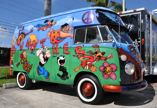Custom painted Volkswagen bus at Gunther VW in Coconut Creek Florida