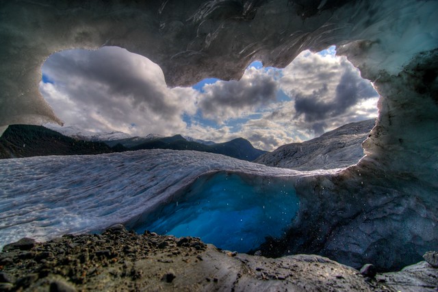 ice cave with a very nice view
