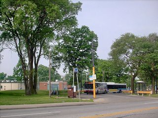 The CTA Route # 77 Belmont Avenue west terminal at Belmont and Cumberland Avenues. River Grove Illinois. June 2007. by Eddie from Chicago