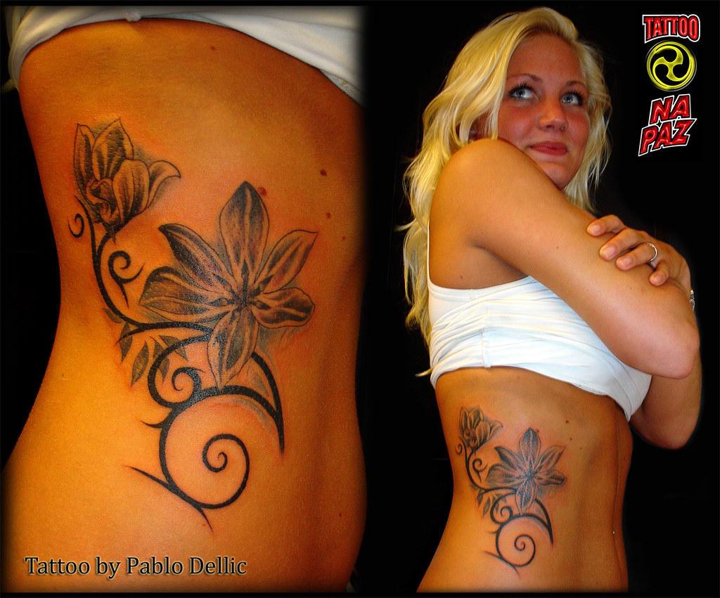 Flower Tattoo by Pablo Dellic