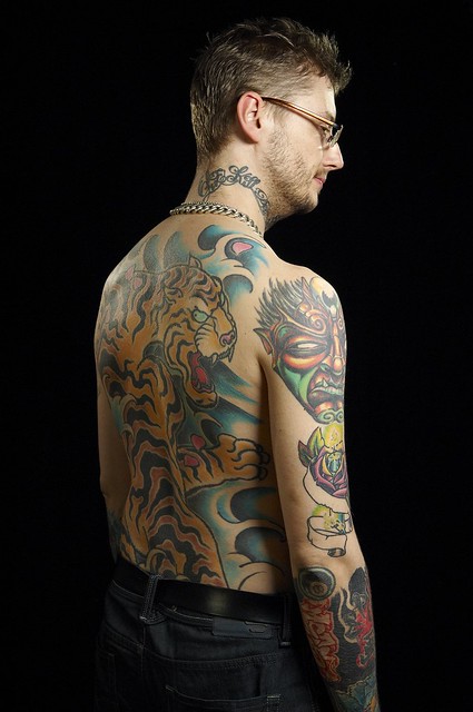 London Ink Dan Back Neck Sleeve Tattoos