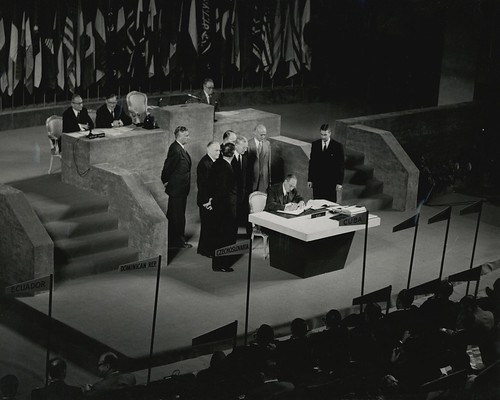 US Secretary of State Dean Acheson signing the Treaty of Peace with Japan, September 8, 1951