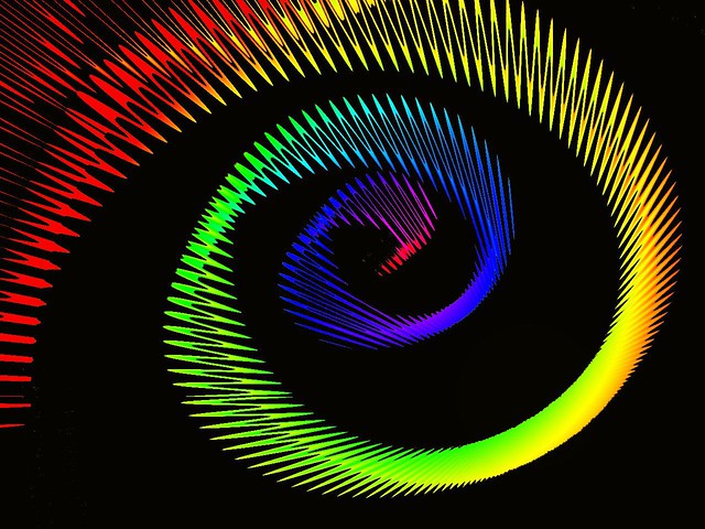 Rainbow glas spiral