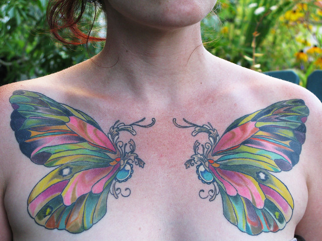Wing Tattoos On Chest