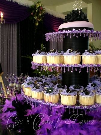 black purple and ivory wedding theme