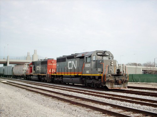 Westbound Canadian National transfer train. Chicago Illinois. March 2007. by Eddie from Chicago
