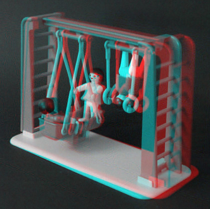 Playmobil red cyan 3D Anaglyph 3D stereo pictures which require redcyan 