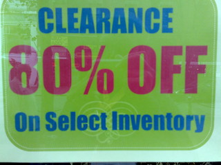 The Gastown Carpet place has had a similar sale continuously for over 4 years now! - 100820081723