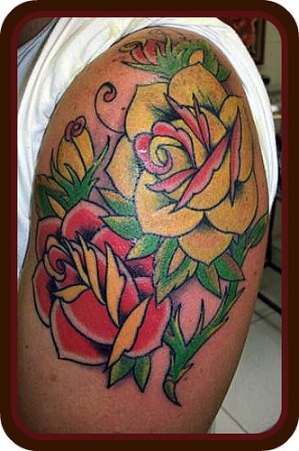rose tattoos sleeve designs