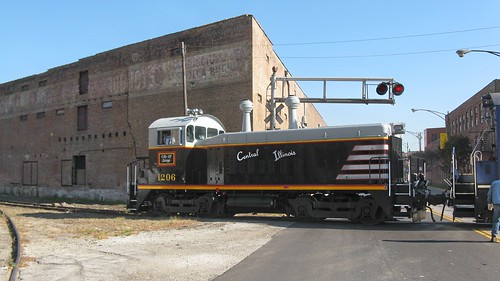 Central Illinois Railroad # 1206 backing across Canalport Avenue. Chicago Illinois. Friday, October 31st, 2008. by Eddie from Chicago