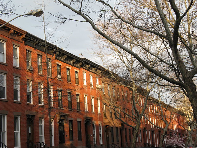 Row of Brooklyn townhouses