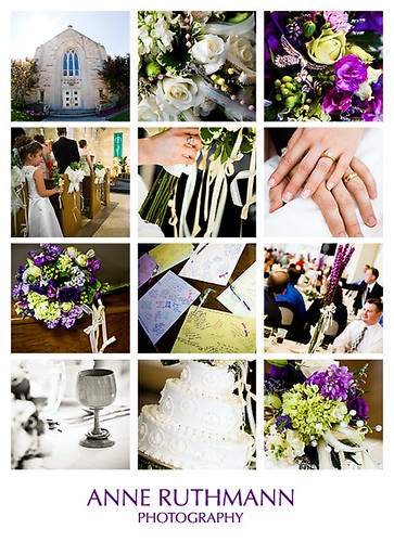 Purple Green Real Wedding Detail Inspiration Board