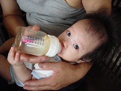 嬰兒使用不含BPA的奶瓶。(Glory Chan攝)