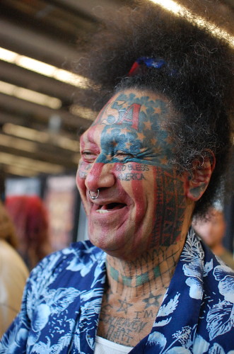 Seattle Tattoo Convention full face tattoo photo by abbeysimmons