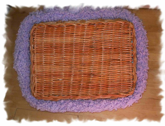 String Bag Wicker Bottom Part of Purple Rain Collection Lilac Set