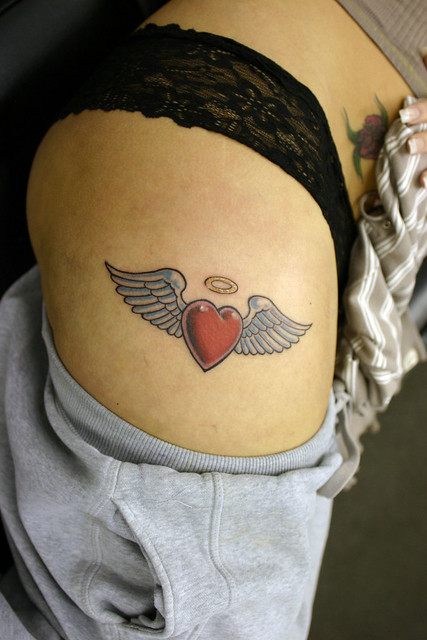 HeartnWings Tattoo Tattooed by Ray at The Tattoo Studio Crayford