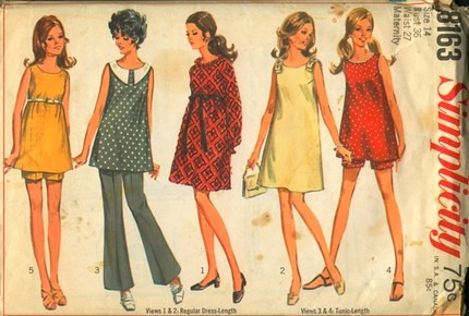 Vintage Simplicity Pattern 8163 Maternity Dress, Sundress, Tunic, Top Pattern NO ENVELOPE, NO PANTS and NO SHORTS Patterns Size 12