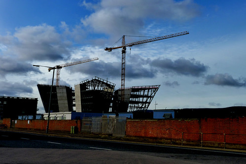 The Titanic building under construction: Belfast