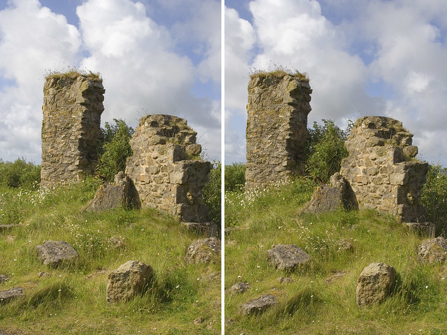Tin Mine Ruin 3D Cross Eyed Even the clouds are 3d they were moving in