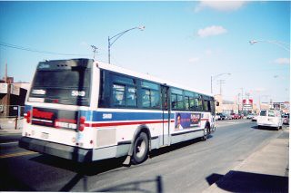 Northbound CTA Route # 53 Pulaski Rd bus at West Fullerton Avenue. Chicago Illinois. March 2006. by Eddie from Chicago