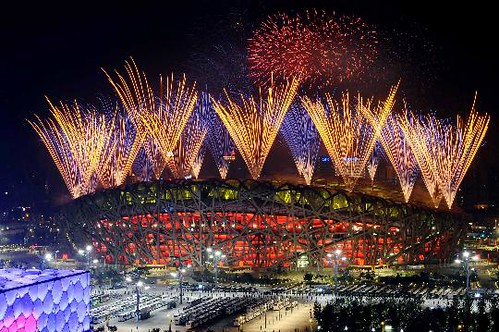 August 24th, 2008 - The 'Bird's Nest' lights up at the Closing Ceremonies of the Olympic Games in Beijing 