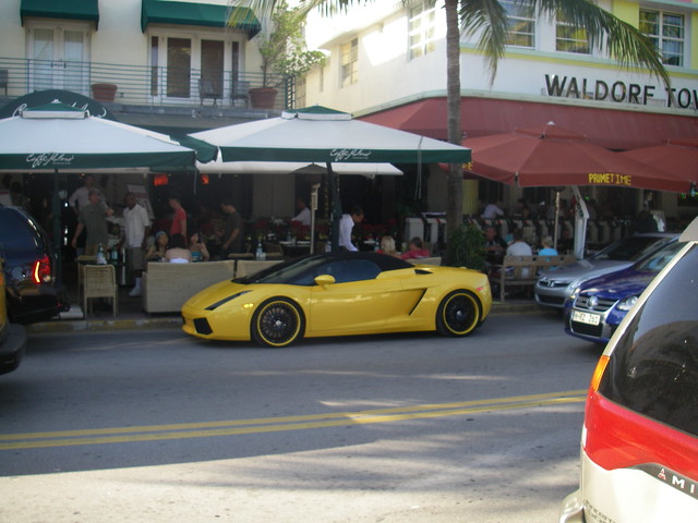 Lamborghini Gallardo Convertible Ocean Drive Miami Beach Florida
