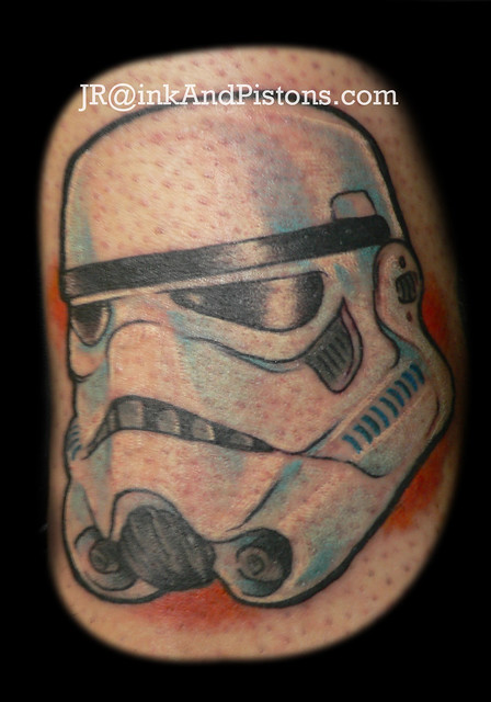 stormtrooper helmet tattoo did this on our piercer the other day fucking