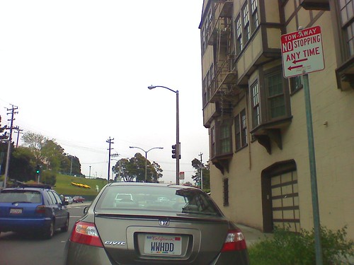 A Car Deserving to be Towed Away (License plate: CA WWHDD)