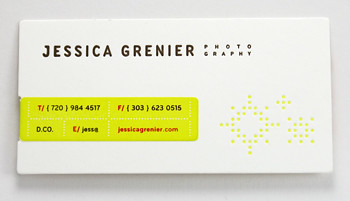 Letterpress Business Card (front): JGP
