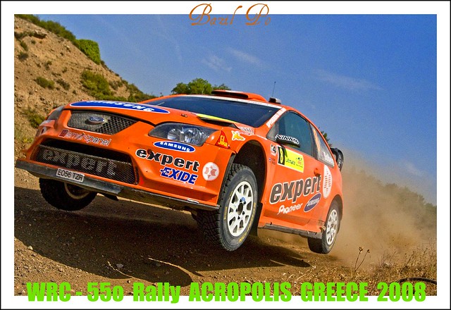WRC jump H SOLBERG Ford Focus RS WRC 07 GREECE Rally Acropolis Thiva SS