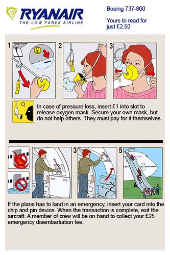 Ryanair Safety Card