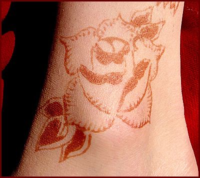 ankle henna tattoo pattern