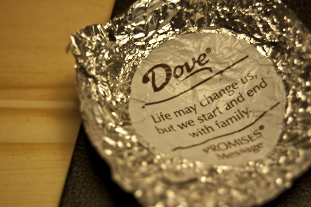 They have meaningful quotes inside their chocolates D