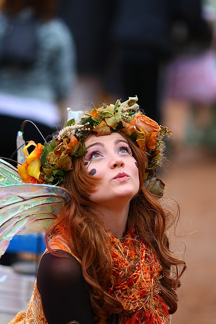 Twig the fairy praying to the fairey Gods at the AZ Ren Fest
