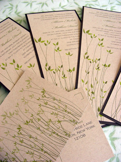 Recycled Wedding Invitation Simple and sophisticated this 100 recycled 
