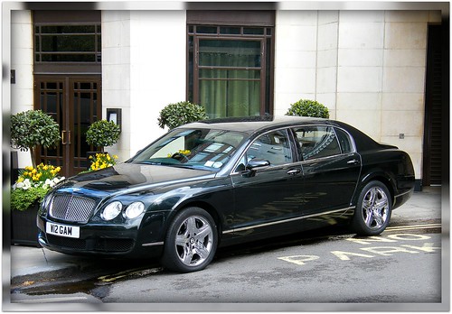 Black Bentley The beautiful Dorchester Hotel in London Mayfair